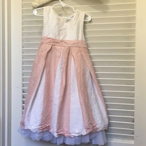 Vintage silk Polly Flinders girls dress
